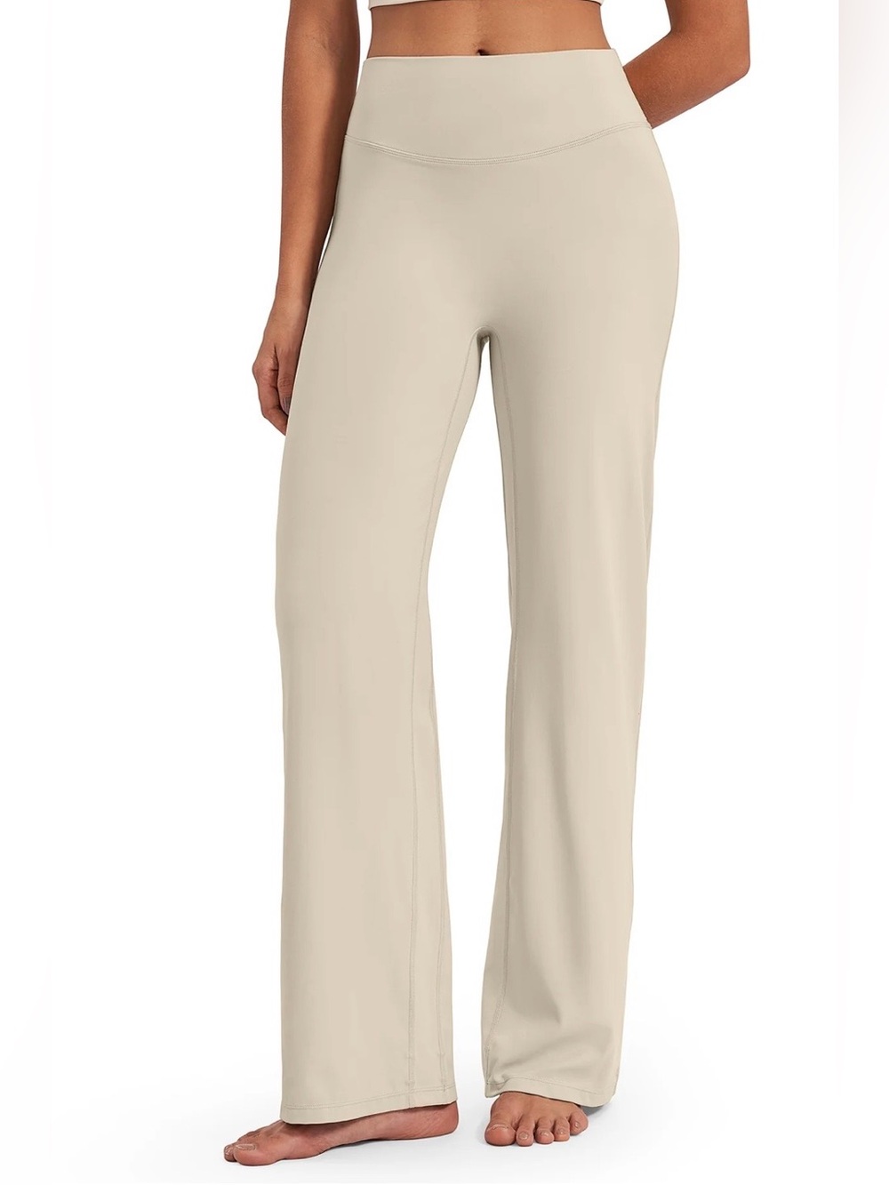 High waisted seamless yoga pants wide leg khaki tall size XL